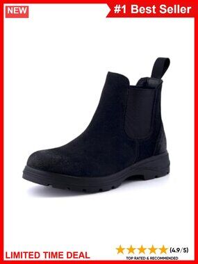 Genuine Suede Chelsea Ankle Boots Water Resistant Pull On Women
